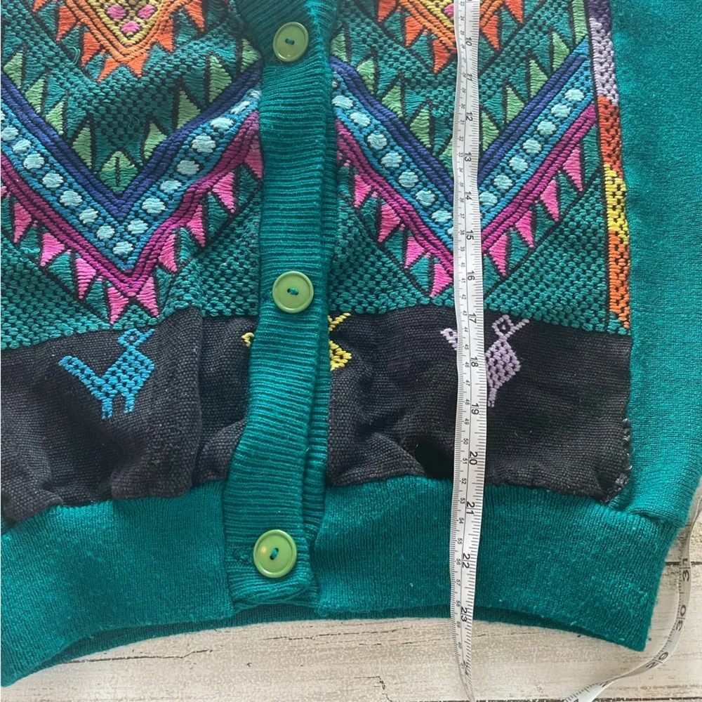 Vintage Colorful Geometric Patterned Cardigan - Picture 4 of 7